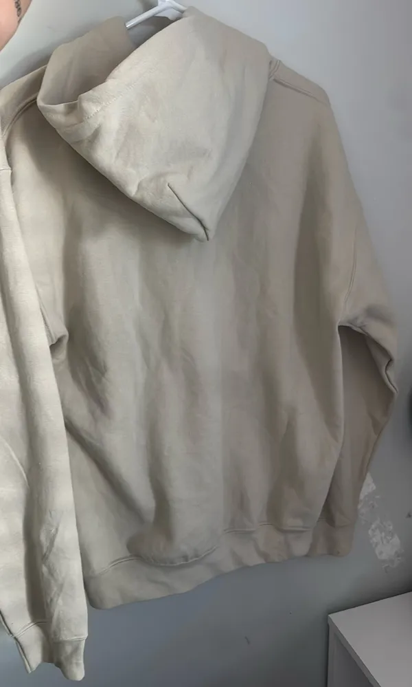 Beige Graphic Hoodie Tan Size M - Image 2