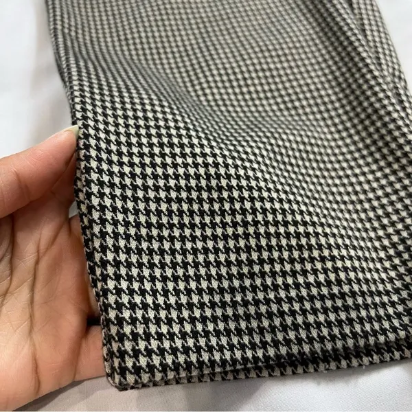 Herringbone Black Tan Straight Leg Slacks XL Stretch Pants Office Wear Casual - Image 4