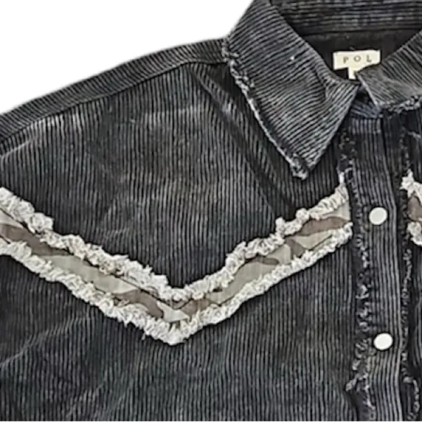 Pol Oversized‎ Corduroy Western top C17 - Image 4