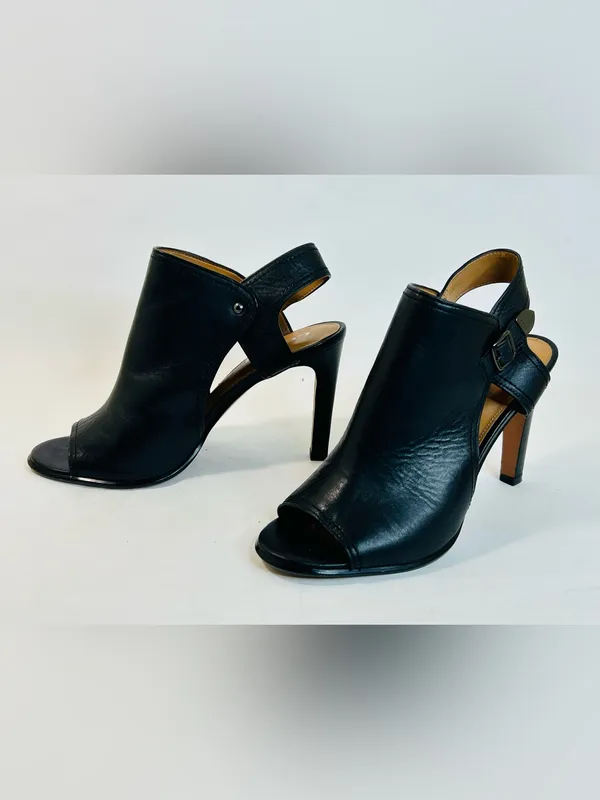 Coach Black Leather High Heel Sandal “Iona” size 10 - Image 2