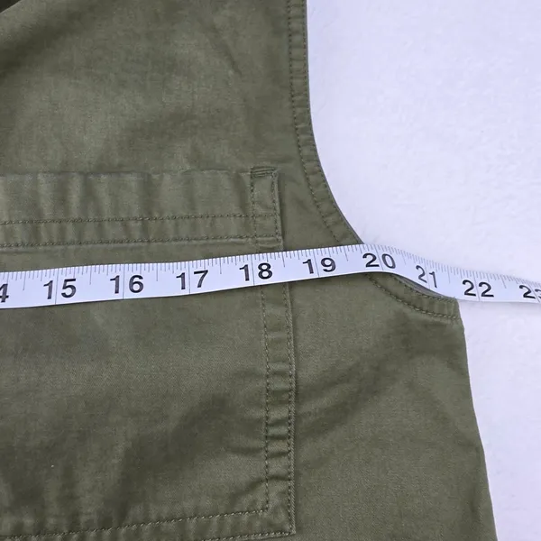 Banana Republic Women Green Utility Twill Sleeveless Romper Large 868654-01 - Image 8