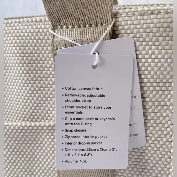 Lululemon Two-Tone Canvas Mini Tote Bag 4.5L - Image 9
