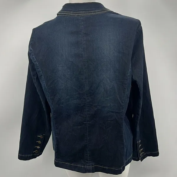 Vintage Casual Corner timeless denim jacket 1X Blue - Image 6