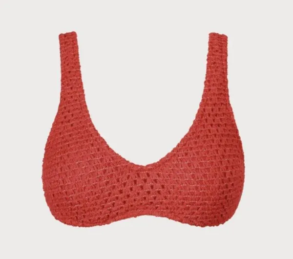 Berlook Red Crochet V-neck Underwire Bikini SET 1130 - Image 7