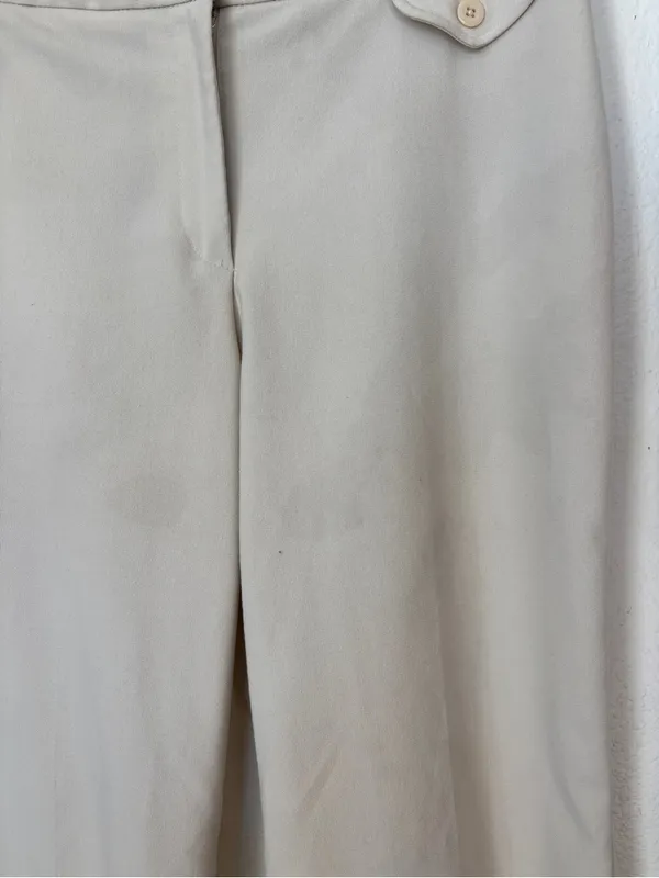 Express Y2K Off White Cream Wide-Leg Pants - Image 2