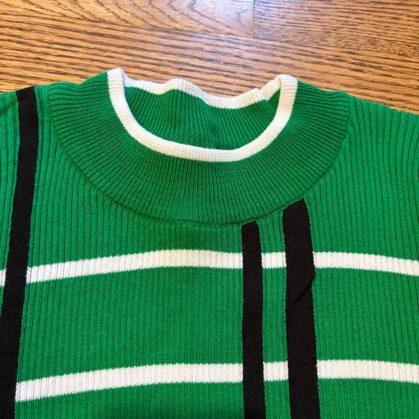 Anthro Maeve Merida Striped Sweater Green - Image 3