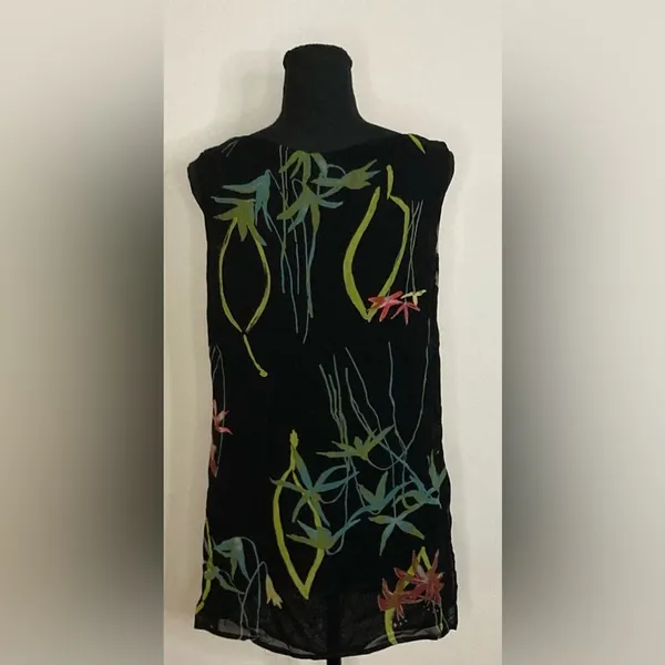 Coldwater Creek- Black and floral‎ tank top Size M/L - Image 4