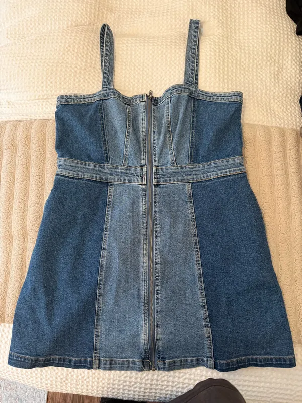 Wild Fable Two Tone Blue Denim Mini Dress - Image 3