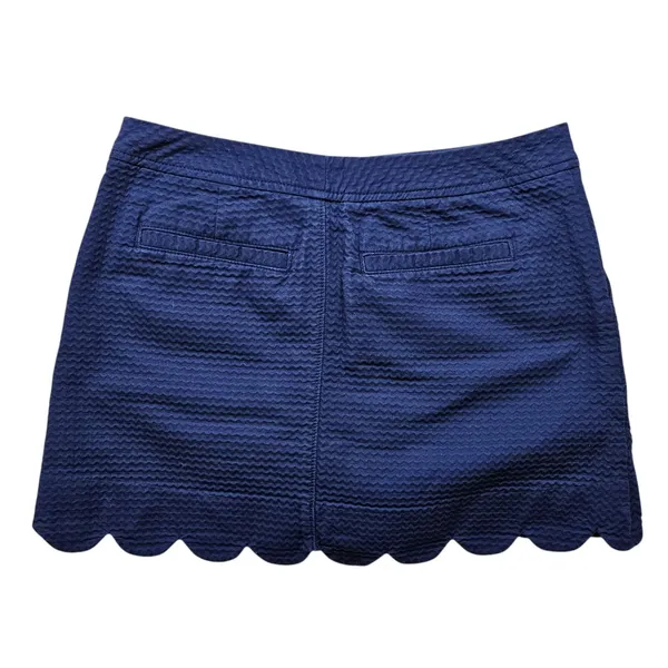 Lilly Pulitzer Colette Scallop Skort Womens 0 Navy Skirt Preppy - Image 8
