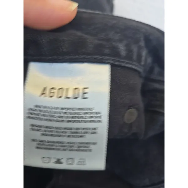 AGOLDE Lana Jean Women’s Size 30 Black Straight Leg Button Fly - Image 6