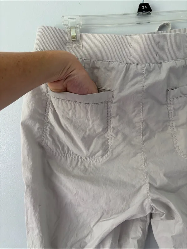 Lou & Grey 100% Cotton Utility Jogger Pants Size Medium Neutral Beige Gorpcore - Image 7