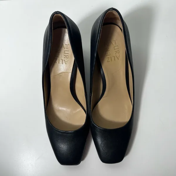 Naturalizer Warner Square Toe Solid Black Pump High Heels - Image 2