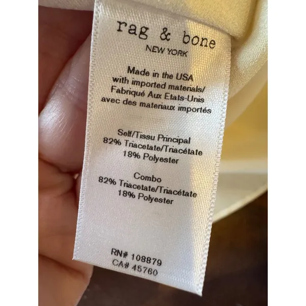 Rag & Bone Shirt Women XS Ivory Almond Harper Split Back‎ Top Streetwear NWOT - Image 11