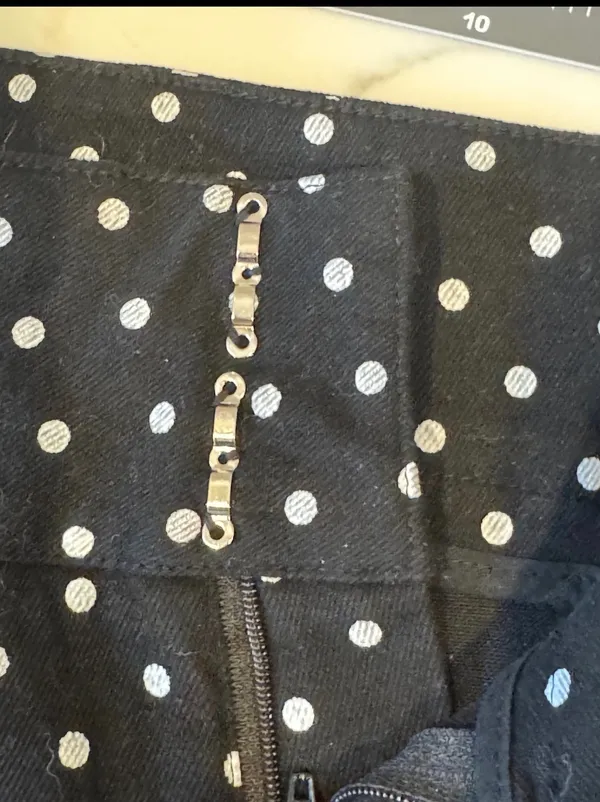 NWT Edikted Black White Polka Dot Short Shorts Stretch Low Rise M - Image 6