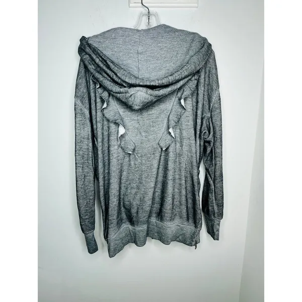 Wildfox Urban Outfitters Minka gray burnout full zip new oversized Sweatshirt - Image 12