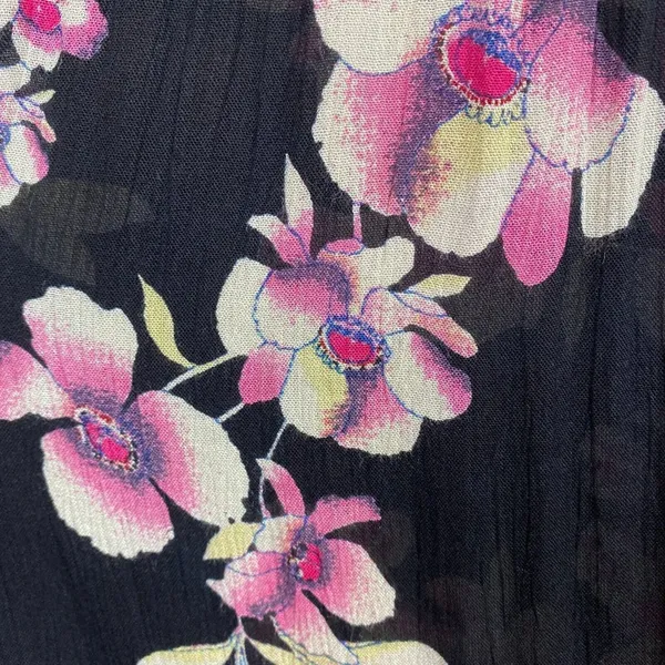 Intimately Free People Garden‎ Party Floral Maxi Dress S Smocked Black Pink Tie - Image 5