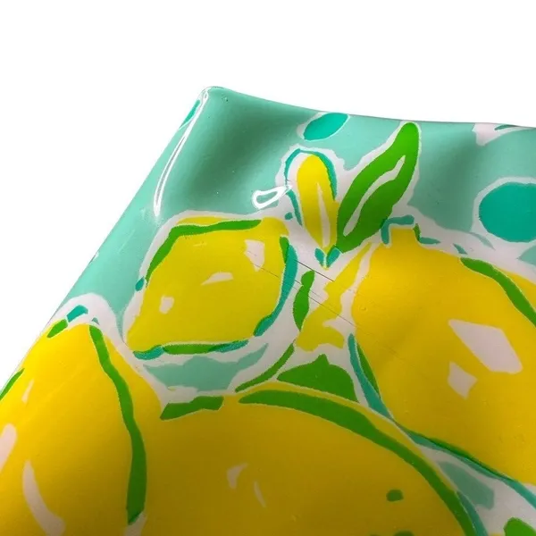 NEW Lilly Pulitzer Estee Lauder Plastic Cosmetic Makeup Purse Clutch Bag GREEN - Image 3