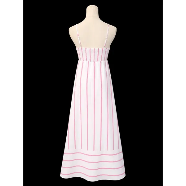 New! Petal & Pup Seville Stripe Maxi Dress Pink Stripe Size Small - Image 6