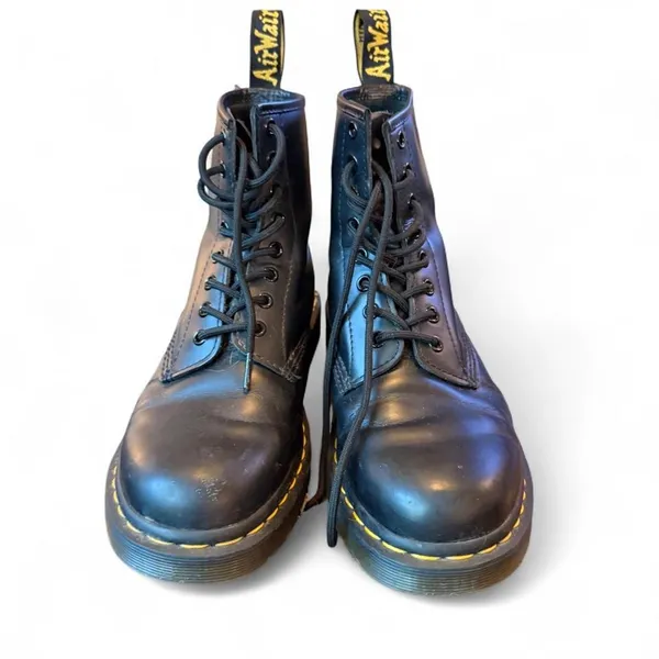Dr. Martens Black Leather 8-Eye Combat Boots Men’s 8 Women’s 9 AirWair - Image 6