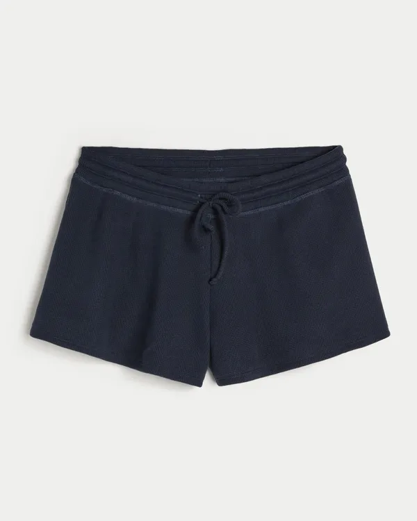 Gilly Hicks Navy Waffle Flutter Shorts - Image 2