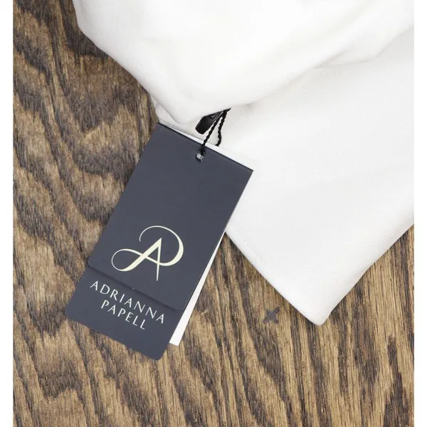 Adrianna Papell Bell-Sleeve Crepe Blazer Pullover Tuxedo Top White 8 - Image 6