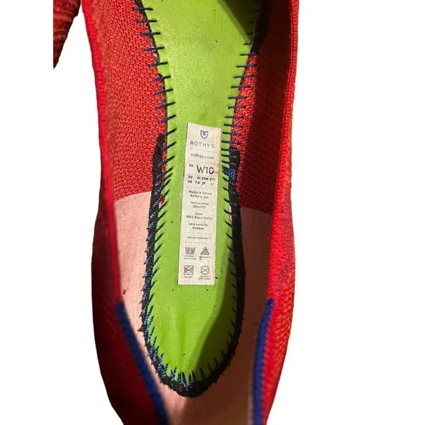 Rothy’s Red (Rare) Botanicamo Flats Women's Sz. 10 - Image 6