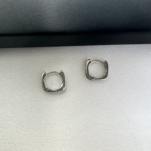 Geometric Square Small Hoop Earrings for Men Women Streetwear Unisex Style - Image 3