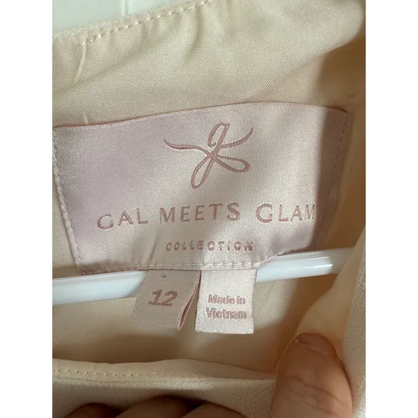 Gal Meets Glam Celeste ivory long sleeve dress size 12 - Image 3
