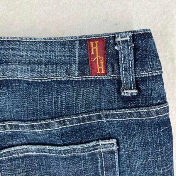 Hillard & Hanson Womens Jeans Size 6‎ Petite Faded Dark Wash Denim Bootcu… - Image 9