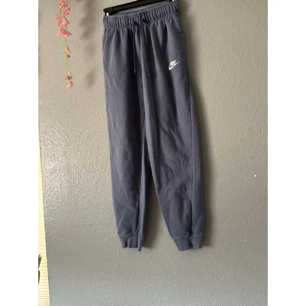 Nike Blue Fleece Jogger Sweatpants – Size XS - Image 4