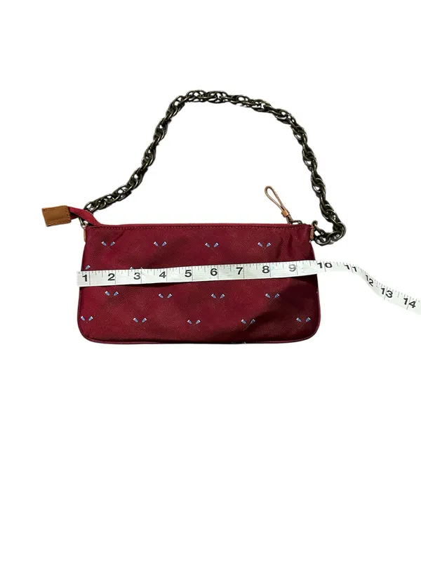 J.Crew Red Canvas Wristlet with Chain Handle – Small Bag. - Image 4