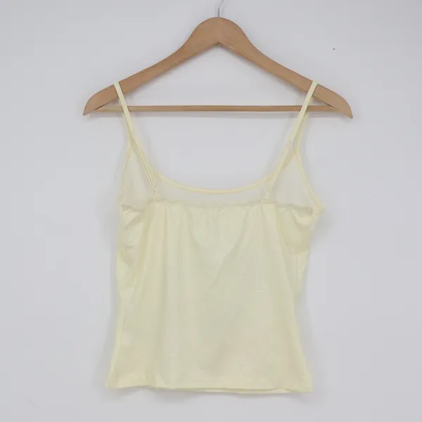 Paradise Fruits Rio De Janeiro Tropical Graphic Camisole Top Yellow Medium - Image 3
