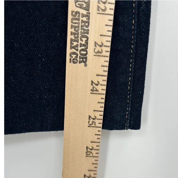 MNG Mango Women Dark Wash Seam Detail Wide Leg Crop Jeans Size 12‎ Denim Pants - Image 7