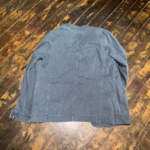 Old Navy gray elevated basics minimalist L tall denim jacket - Image 3