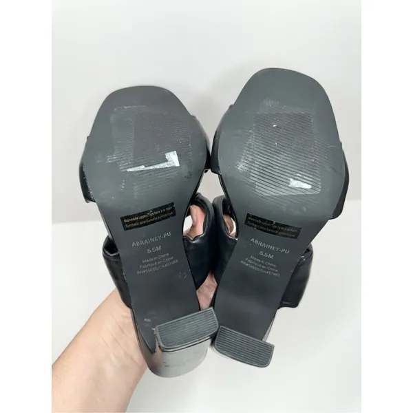 ABOUND Rainey Knotted Heeled Sandal in Black Size 5.5 Square Open Toe Heels‎ - Image 9