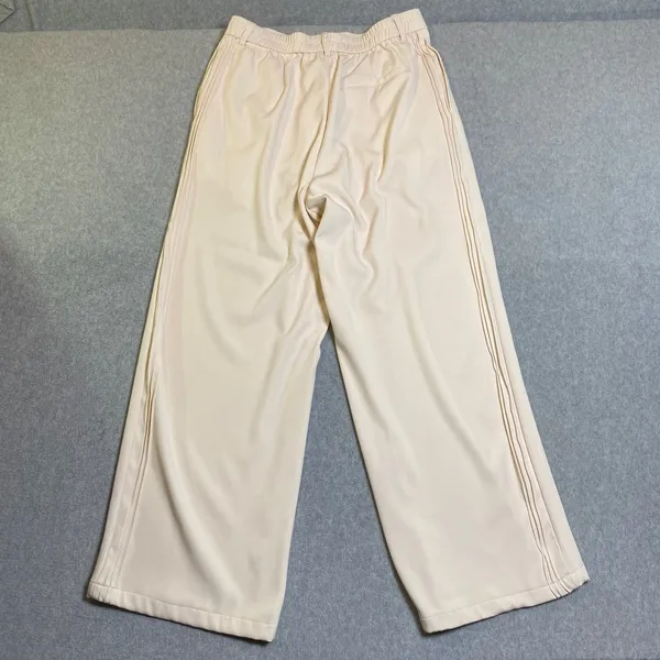 Manfinity UrbanChill Wide Leg‎ Women Large Cream Pleated Side Stripe Flaw GUC - Image 2