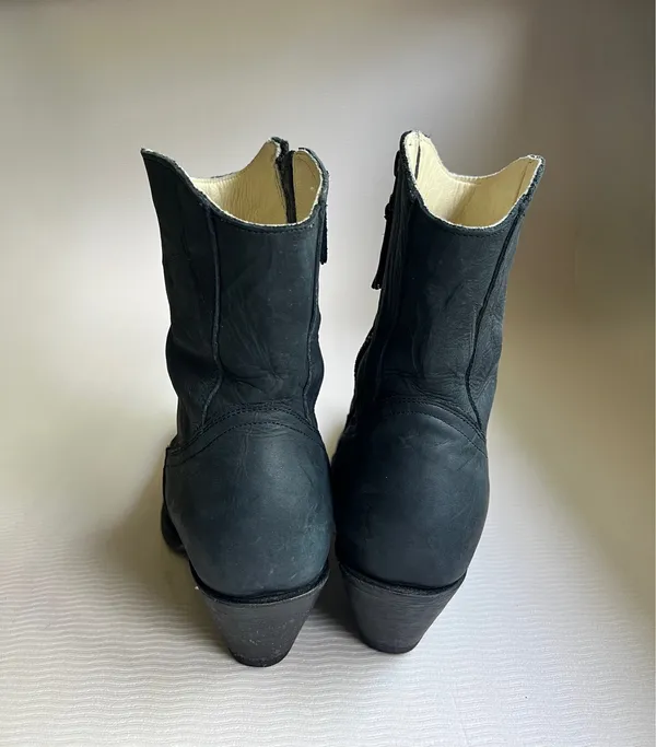 Lane Boots Smokeshow black leather western ankle booties 7 - Image 7