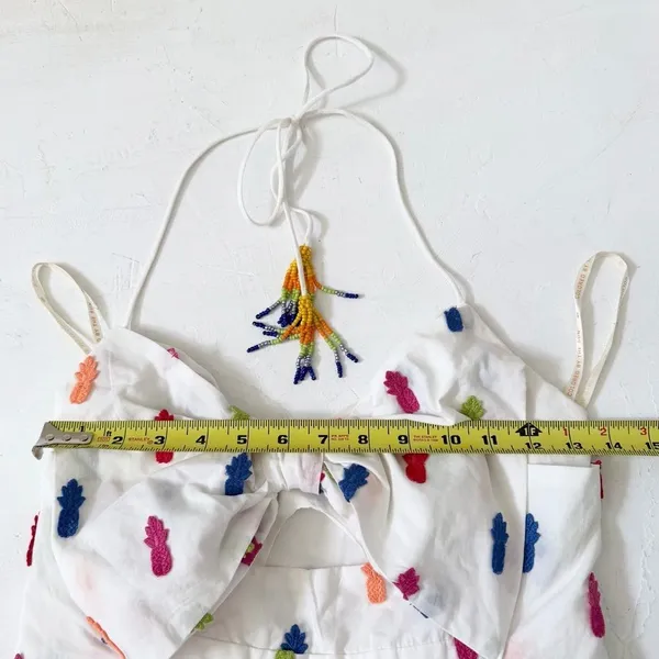 Farm Rio Anthropologie Multicolor Pineapple Midi Dress Size M - Image 10