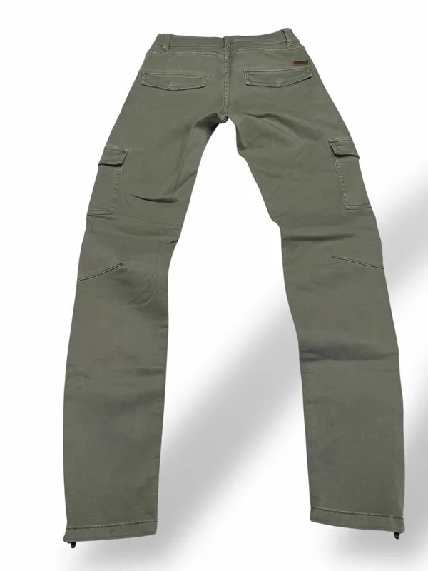 Roxy Women's Army Green Cargo City Slim Fit Utility Pants with Zipper‎ Ankles - Image 3