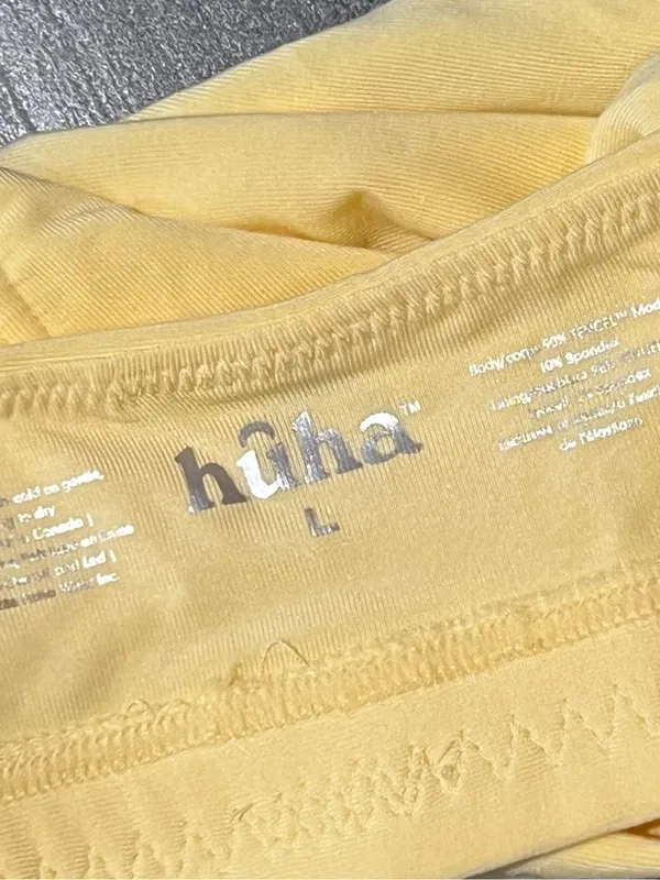 NWOT HUHA Women's Adjustable‎ Tata Mineral Bra Yellow Limoncello Size LARGE - Image 5