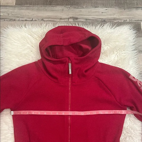 BENCH zip front textured fleece funnel neck hooded jacket L - Image 9