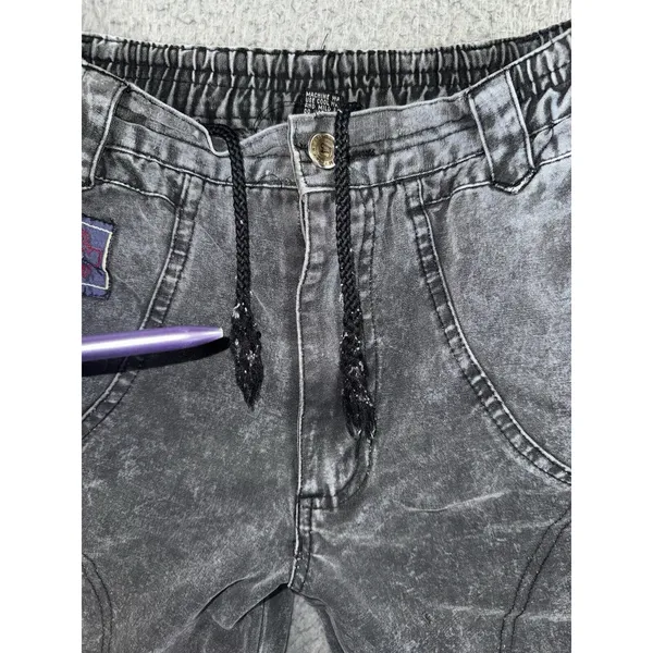 Vintage Academy Denim Joggers Pants Women‎ Juniors 14 Acid Wash 80s 90s - Image 6