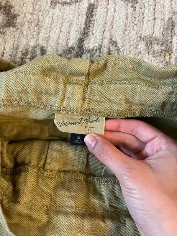 Universal Threads Paper Bag Waist Green Pants - Image 4