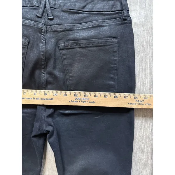 Good American Good Classic Coated Jeans Women's 14/32 Black‎ Stretch High Rise - Image 7