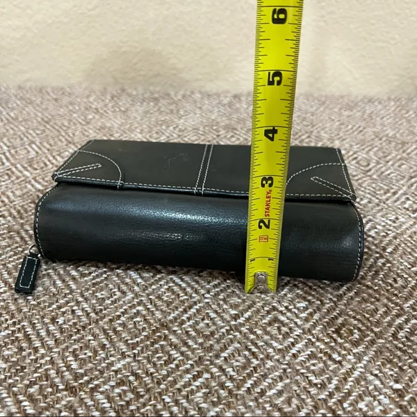 Vintage Black Leather Wilsons Billfold Wallet Casual Daily Soft Leather - Image 9