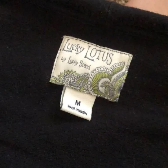 5/$30 🎈 Lucky‎ lotus by lucky brand women’s medium black boho cardigan - Image 3