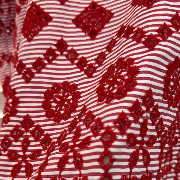 Molly Bracken Red eyelet Women's Top - Image 2