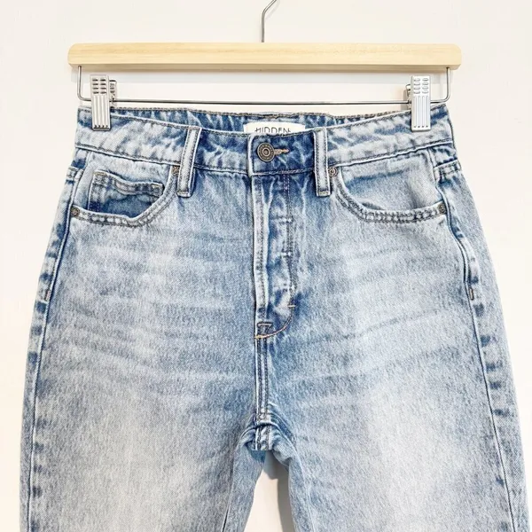 Hidden Denim Jeans Size 25 Blue High Rise Zoey Distressed Rigid Alternative Edgy - Image 2