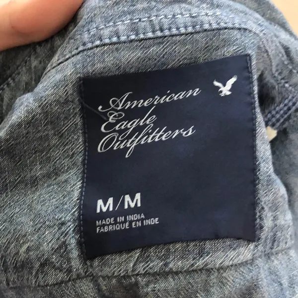American Eagle denim long sleeve button up - Image 4