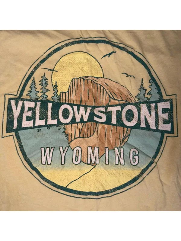 Weekend Soul Yellowstone Wyoming Small Pajama Set Yellow - Image 3